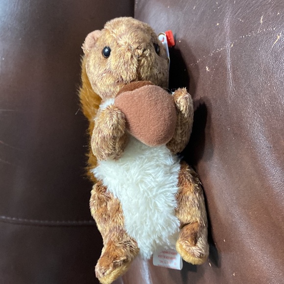 Ty Beanie Babies Baby Nutty Squirrel Rare Vintage Collectible Plush Cute Acorn - Picture 6 of 6